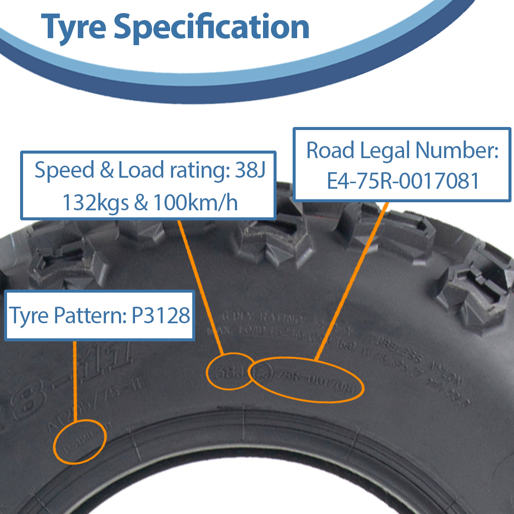 23x8.00-11 6pr Journey Longhorn P3128 ATV tyre specification