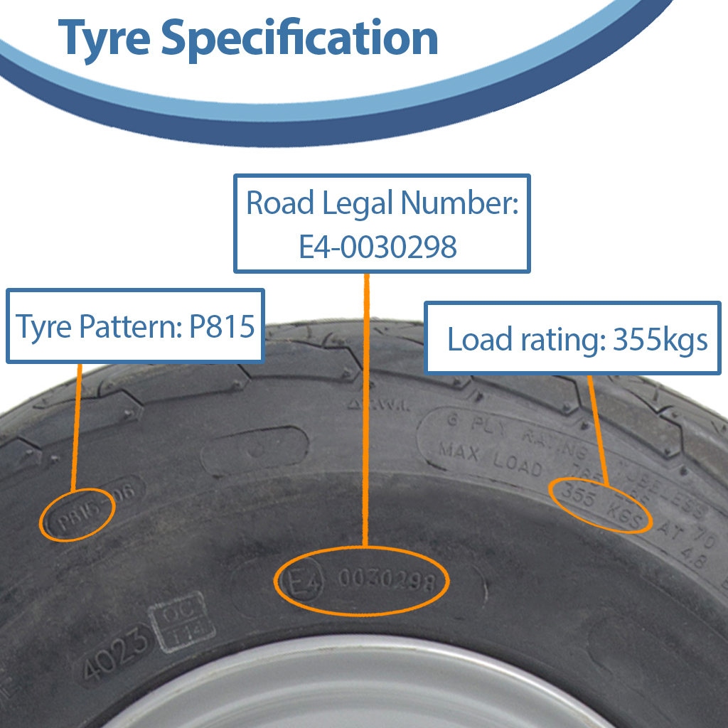 16.5x6.50-8 6ply trailer wheel & tyre assembly 4/100/60 specification