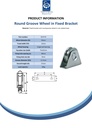 50mm Round groove wheel in fixed bracket - Spec sheet
