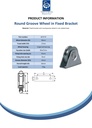 60mm Round groove wheel in fixed bracket - Spec sheet