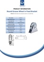 100mm Round groove wheel in fixed bracket - Spec sheet