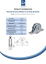 120mm Round groove wheel in 2-holes support bracket - Spec sheet