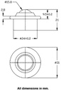Ball Transfer Unit Euro Series Stainless Steel Load Ball Diameter 15.8mm - Dimensions