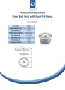 Ball Transfer Unit Heavy Duty 800 Series Carbon Chrome Load Ball Diameter 30mm - Spec Sheet