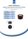 Ball Transfer Unit Heavy Duty 800 Series Stainless Steel Load Ball Diameter 30mm - Spec sheet