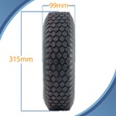 4.10/3.50-6 4pr Wanda P605 block tyre pattern with dimensions