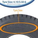 4.10/3.50-6 4pr Wanda P605 block tyre size