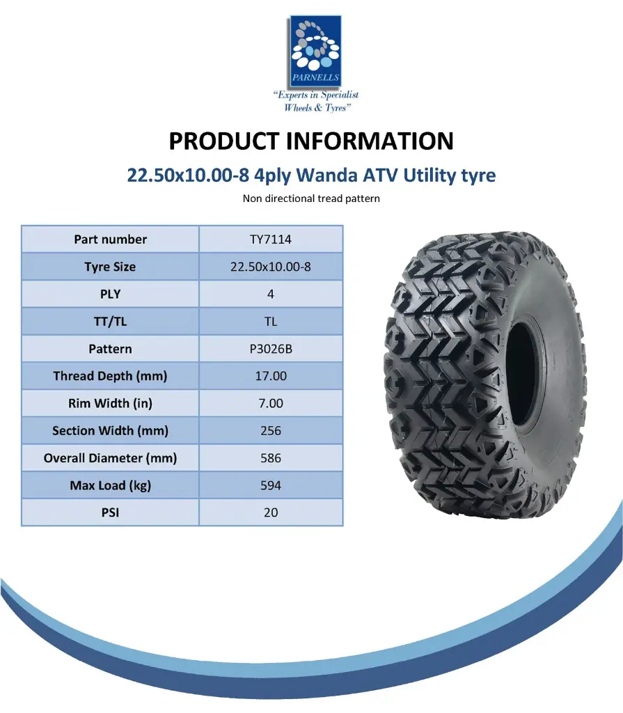 Parnells Online Tyre Spec Sheet - P3026B-TY7114.webp