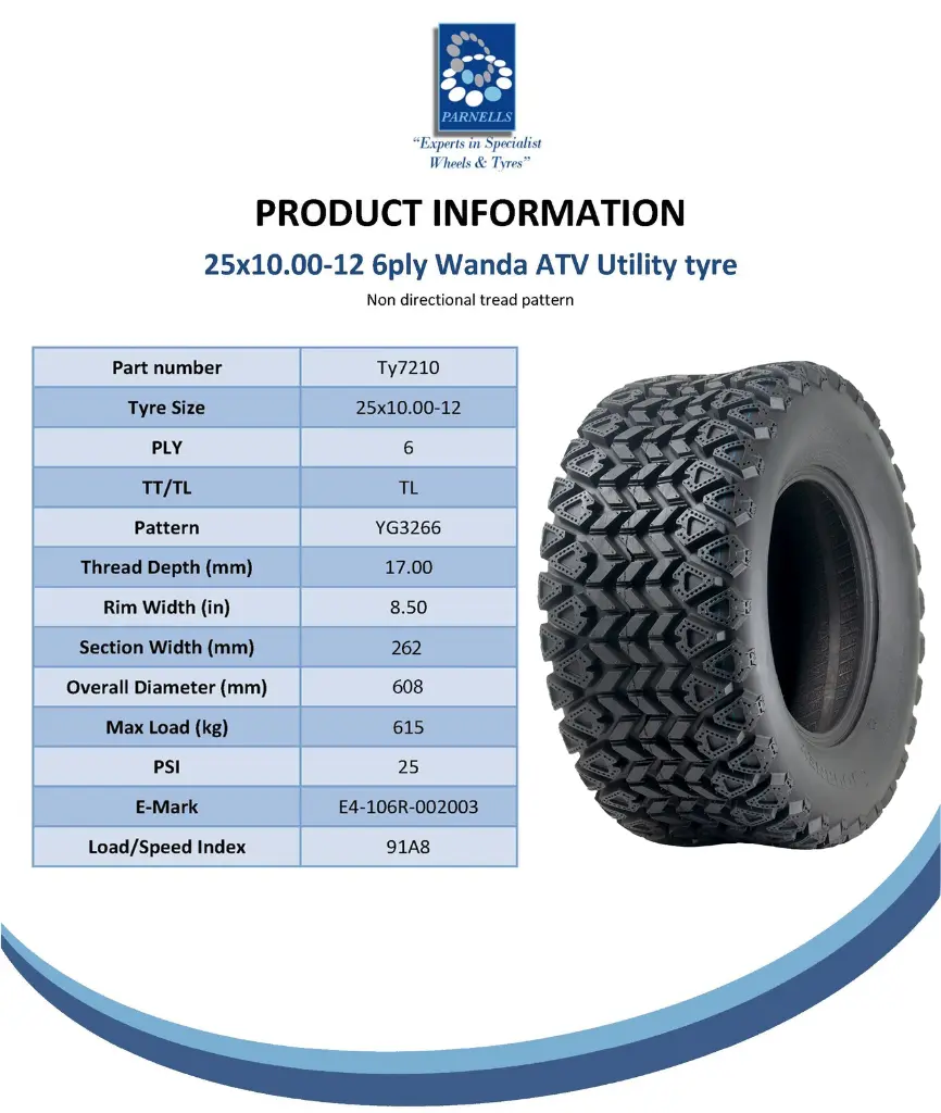 Parnells Online Tyre Spec Sheet - P3026-YG3266-TY7210.webp