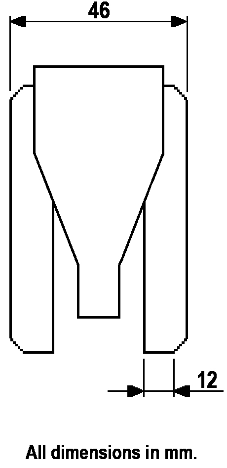 GRX38 Series 2x38mm black twin wheel castor with foot brake, no fitting, grey polyurethane tread on black nylon centre wheels, 50kg - Dimensions from behind