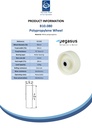 B10.080 Wheel series 80mm polypropylene 12mm bore hub length 38mm roller bearing 125kg - Spec sheet