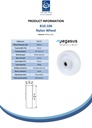 B10.106 Wheel series 100mm nylon 15mm bore hub length 44mm roller bearing 400kg - Spec sheet