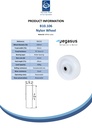 B10.106 Wheel series 100mm nylon 15mm bore hub length 44mm roller bearing 400kg - Spec sheet