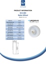 B15.083 Wheel series 80mm nylon 8mm bore hub length 40mm single ball bearing 300kg - Spec sheet