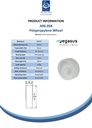 A90.058 Wheel series 58mm polypropylene 8mm bore hub length 33mm plain bearing 100kg - Spec sheet