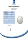 Wheel series 75mm nylon 12mm bore hub length 40mm plain bearing 170kg - Spec sheet