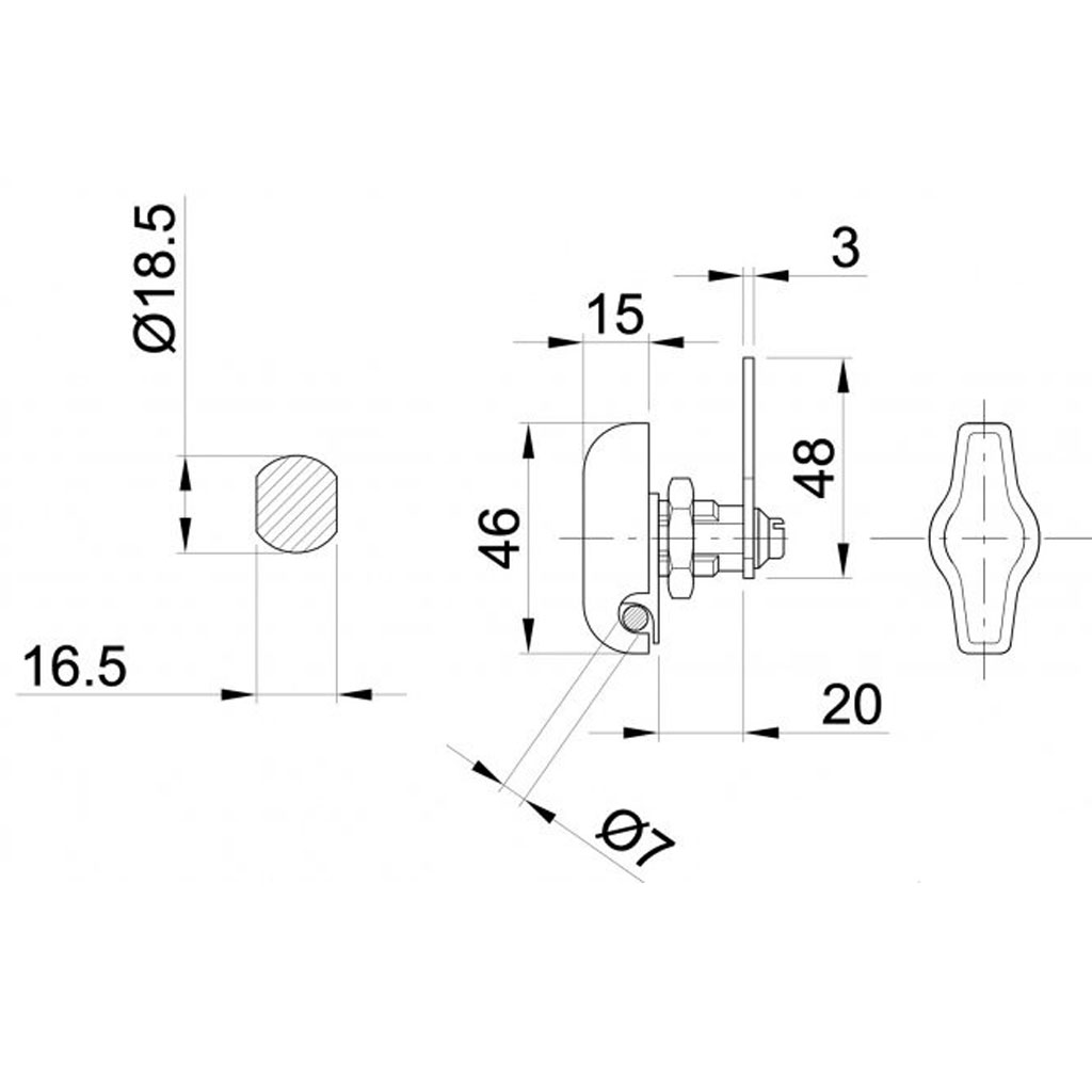 Cam lock for padlock