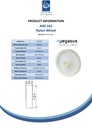A90.162 Wheel series 160mm nylon 20mm bore hub length 60mm plain bearing 300kg - Spec sheet