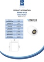 00K085-85-20 Wheel series 85x85mm nylon 20mm bore hub length 85mm ball bearing 1000kg - Spec sheet