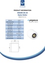 00K085-85-20 Wheel series 85x85mm nylon 20mm bore hub length 85mm ball bearing 1000kg - Spec sheet