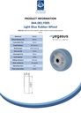 B44.081.F005 Wheel series 80mm light blue thermoplastic rubber on polypropylene centre 12mm bore hub length 40mm roller bearing 100kg - Spec sheet
