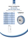 B44.161.F005 Wheel series 160mm light blue thermoplastic rubber on polypropylene centre 20mm bore hub length 60mm roller bearing 200kg - Spec sheet