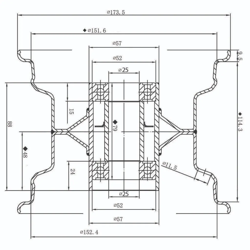 4.50 x 6 80Hub + cap 25BB drawing with measurements WH8163.webp