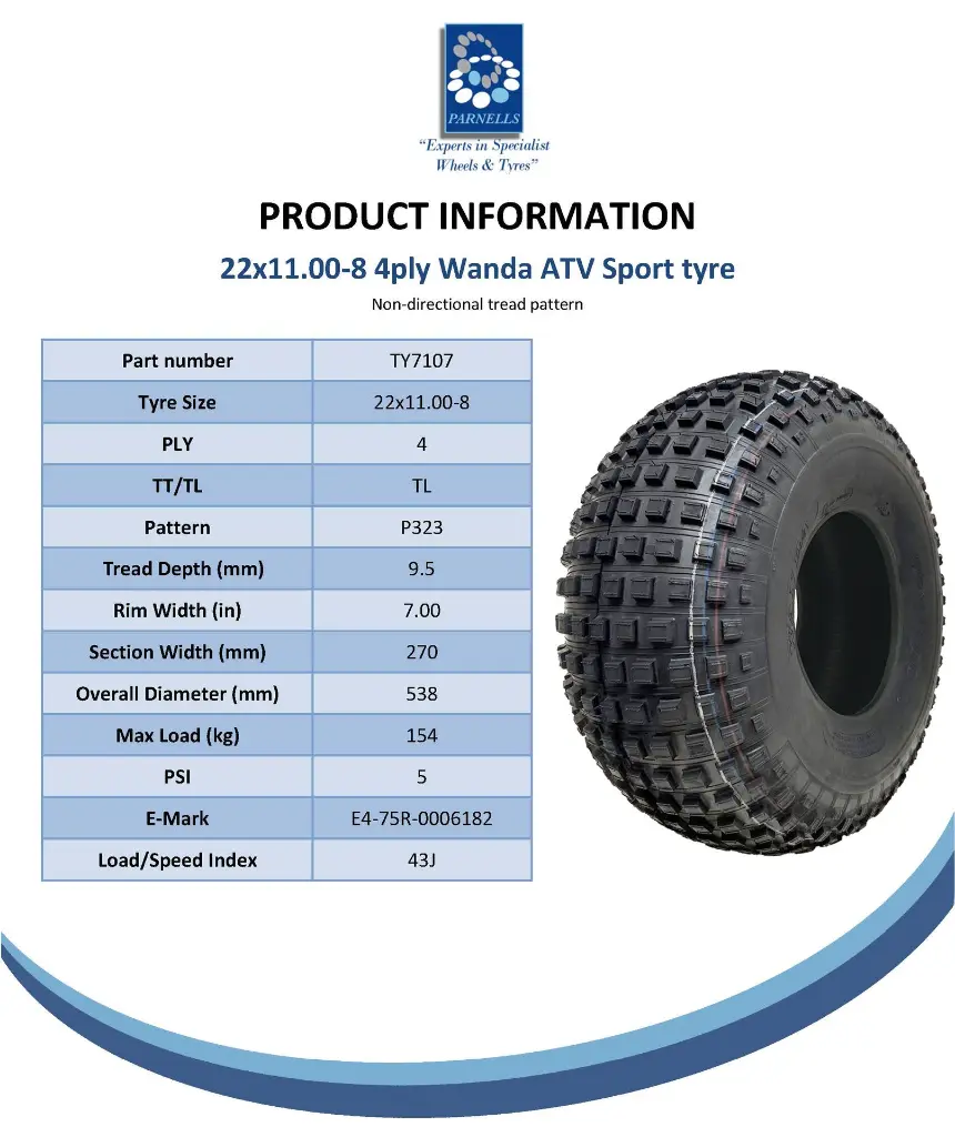 22x11.00-8 P323 Spec Sheet.webp