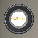 6205 - 25mm bearing close up (1024x1024) with dimension - GREY RIM.webp