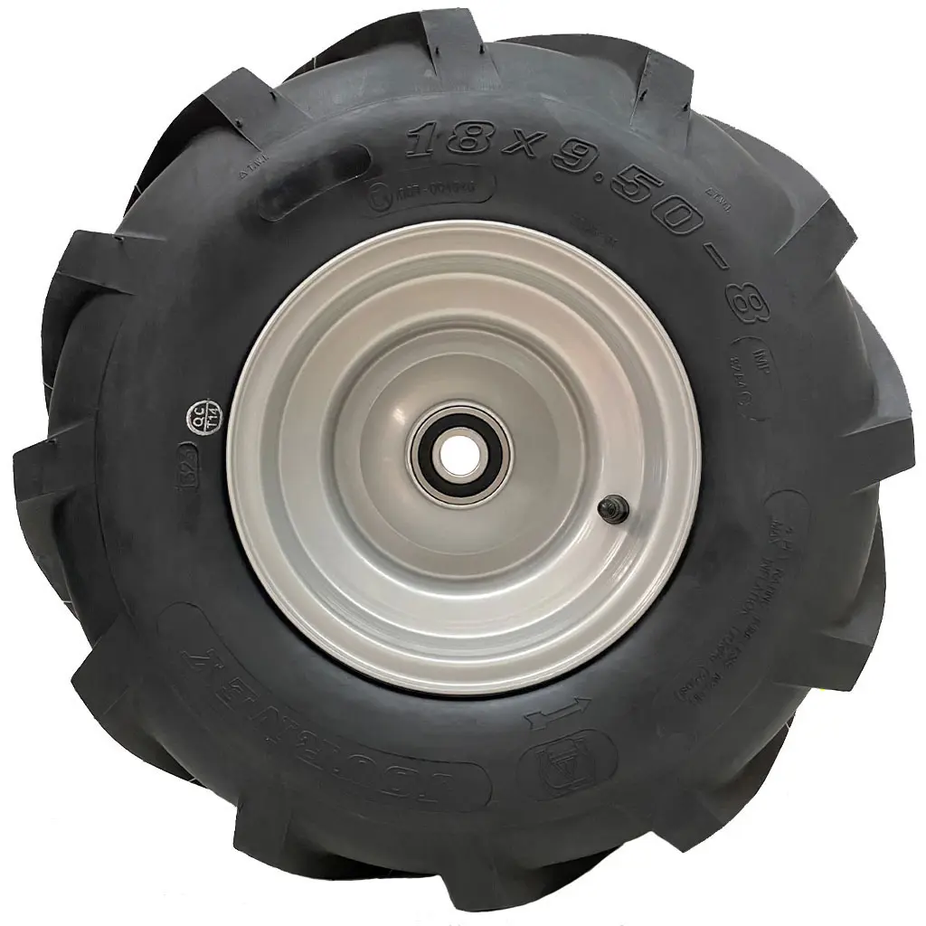 18x9.50-8 P328 Tyre on rim Side View (1024x1024) Ball bearing Rim.webp