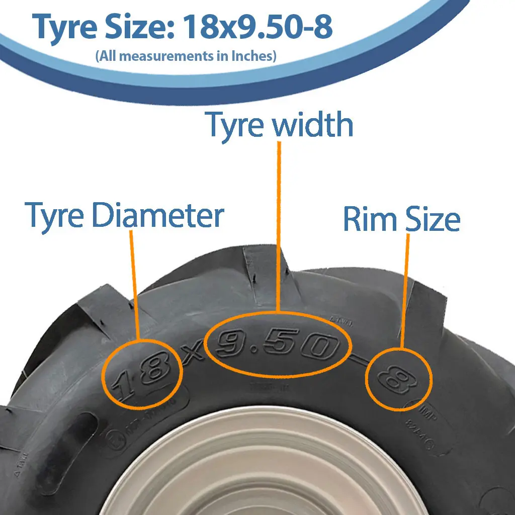 18x9.50-8 P328 Tyre on rim Size with text (1024x1024) Ball bearing Rim.webp