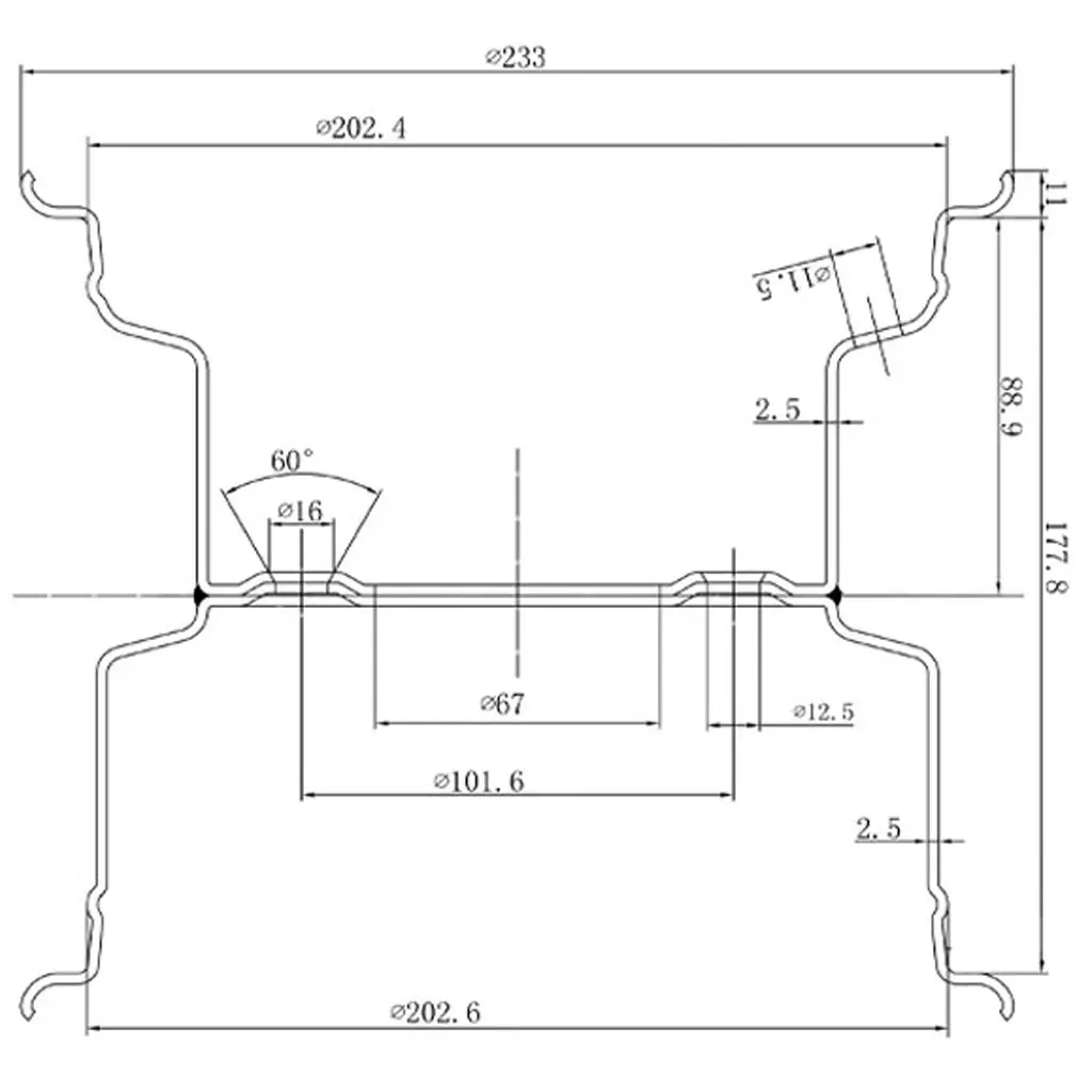 WH8302 -7.00x8 rim 4 Inch Tech drawing with dimensions.webp