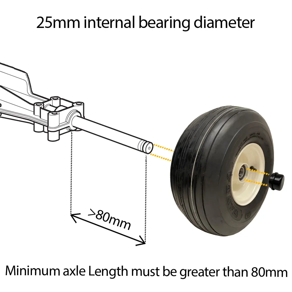 axle mounting diagram P508 25BB Recessed 80mm HUB Length.webp