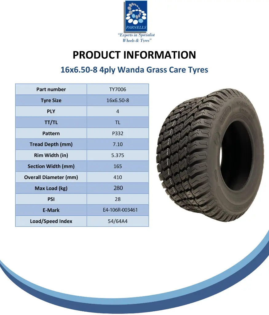 Parnells Tyre Spec Sheet - P332-TY7006.webp
