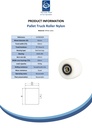 Wheel series Pallet truck roller 82x60mm white nylon 20mm bore, width over 6204-2RS ball bearings 60mm, 650kg - Spec sheet