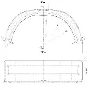13inch single plastic mudguard dimension drawing plan view (1024x1024).webp