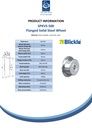 SPKVS 50K Wheel series 50mm flanged solid steel 15mm bore hub length 40mm ball bearings 500kg - Spec sheet