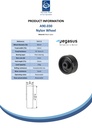 A90.030 Wheel series 30mm black nylon 5mm bore hub length 15mm plain bearing 15kg - Spec sheet