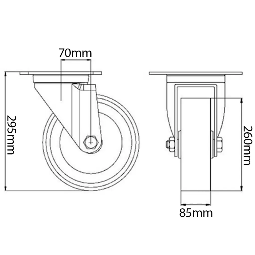 HXP Swivel castor drawing with dimensions.webp