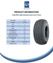 15x6.00-6 4pr Journey P332 grass tyre spec sheet