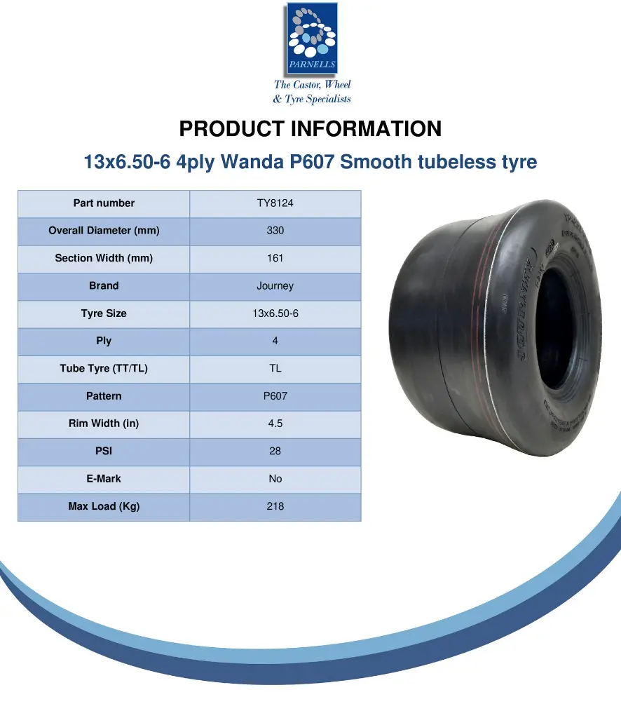 13x6.50-6 P607 Spec Sheet (1024 x 1024).webp