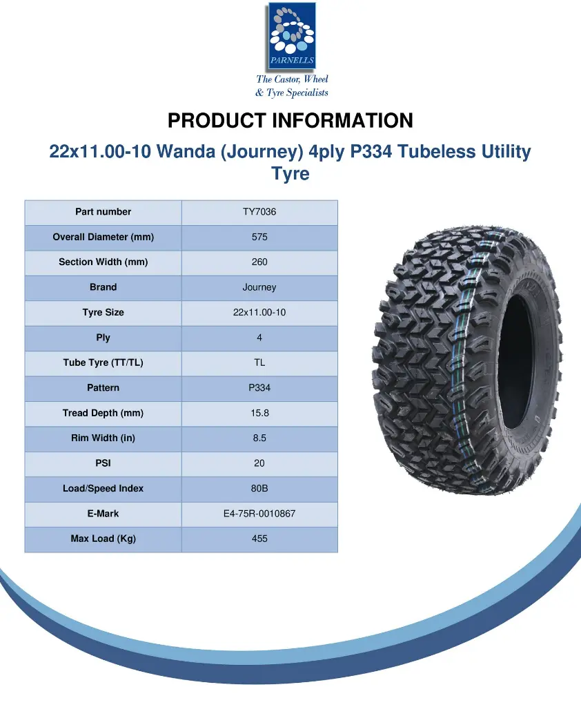 TY7036 - 22x11.00-10 -P334 Spec Sheet (1024x1024).webp