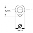 60x10mm Ø Drop profile stainless steel hinge - Data