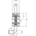 12mm Spring bolt - Zinc Drawing with Dimension Top View