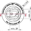 Trailer floor tie-down zinc plated - Dimensions