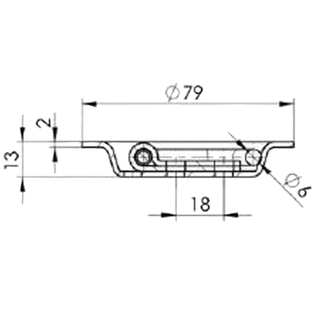 Trailer floor tie-down zinc plated - Dimensions 2