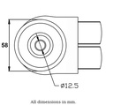 100 series 2x75mm swivel bolt hole 12mm - Plate dimensions