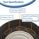 145x10 Wanda WR068 TRAILER WHEEL 4/100mm / stats