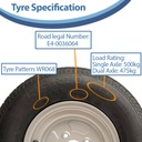 145x10 Wanda WR068 TRAILER WHEEL Specification, Pattern, E-Mark, & Load