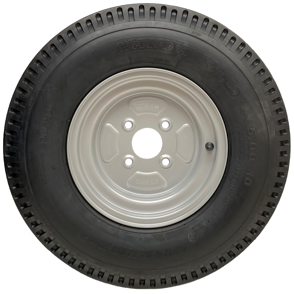 500x10 4ply WANDA P82 TRAILER WHEEL 4/100 Side View